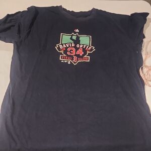 Majestic Navy Blue David Ortiz Graphic Tee